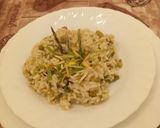 A picture of step 6 of Wild Asparagus Risotto with Lemon Zest.