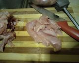 A picture of step 1 of Stir fry chicken #4weekschallenge.