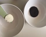 A picture of step 1 of Bread cake with Oreo frosting.