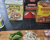 A picture of step 3 of Spicy misal pav.