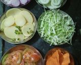 A picture of step 1 of Veg sandwich.