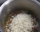 A picture of step 7 of Schezwan poha.