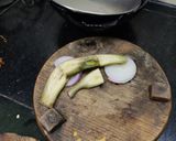 A picture of step 1 of Veggies chilli besan fry.
