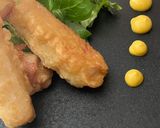A picture of step 3 of Beer Battered Crab Sticks with Lemon & Mustard Sauce.