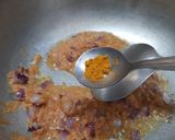 A picture of step 7 of Bread Masala.