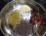 A picture of step 2 of Sprouted moong sabji with Roti.