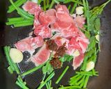 龍鬚菜炒豬肉片的食譜步驟1照片