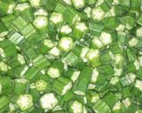 A picture of step 2 of Lady finger or bhindi.