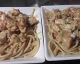 Foto del paso 6 de la receta: Fideos con salsa de crema y pollo
