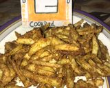 A picture of step 4 of Crispy Masala fries.