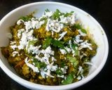 A picture of step 7 of Palak paneer bhurji.