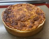 A picture of step 13 of Quiche Lorraine.
