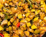 A picture of step 3 of Mango green chillies pickle.