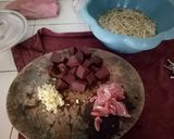 รูปขั้นตอนการทำที่ 1 ของ ผัดถั่วงอกใส่หมู+เลือดหมู