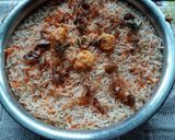 A picture of step 13 of Prawn Dum Biryani.