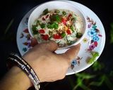 A picture of step 4 of Chicken Raita.