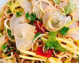 Hình bước làm 5 của món Gỏi Sứa Hoa Chuối