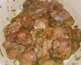 A picture of step 1 of Souvlaki chicken.