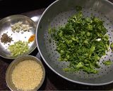 A picture of step 1 of Methi in moong dal.