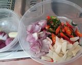 Foto langkah ke 3 dari resep Teri Tawar Kentang Saus Tiram.