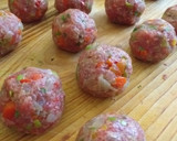 Foto del paso 5 de la receta: Albóndigas de carne con pimiento asado y verduras