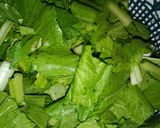 Foto langkah ke 1 dari resep Oseng sawi hijau tahu putih.