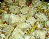 A picture of step 4 of My special awara in cabbage sauce.