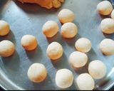 A picture of step 1 of Sweet potatoes,khava gulab jamun.