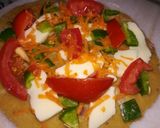 A picture of step 2 of Tortilla with Indian twist.