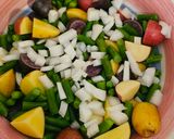 A picture of step 5 of Kielbasa Potato Green Bean Bake.