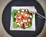 Foto del paso 5 de la receta: Ensalada de lentejas con espinacas, fresas y queso feta