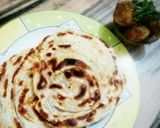 A picture of step 7 of LACHHA PORATHA with CHOTA ALOO CURRY.