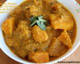 A picture of step 7 of Kodha Nu Shaak/Bhopda Chi Bhaji/Kaddu Ki Subji/Pumpkin Curry.