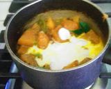 A picture of step 3 of Sweet Pachadi with ripe mango and jaggery.