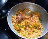 A picture of step 5 of Masoor bhaji.