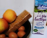 Foto del paso 1 de la receta Flan de huevo, manzana, vainilla y galleta.Sin lactosa