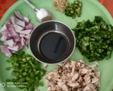 A picture of step 1 of Manipur's chi Al Mehb regular vegetables soup.