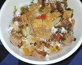 A picture of step 9 of Blackened Boondi Chaat.