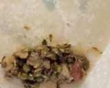 A picture of step 2 of Spring rolls with leftover mixed vegetables.