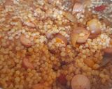 Tarhonyás,virslis lecsós egytálétel 🥘 recept fázis 6 fotója