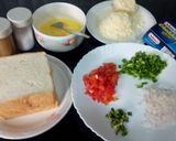 A picture of step 1 of Cheesy bread omelette.