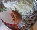 A picture of step 3 of Leftover makeover millet mango chaat bite.