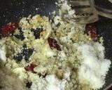 A picture of step 2 of Lal Mathachi Bhaji or Lal Saag Bhaji.
