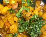 A picture of step 4 of Raw papaya sabji.