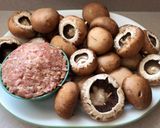 A picture of step 1 of Baked Stuffed Mushrooms.