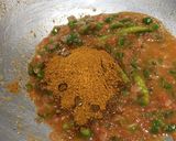 A picture of step 6 of Veg Hyderabadi Biryani with Boondi raita.