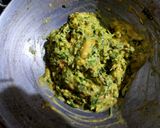 A picture of step 2 of Kela Methi Bhajiya.