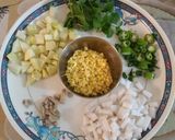 A picture of step 1 of Tender coconut chutney.
