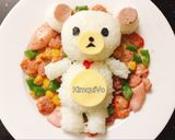 Hình bước làm 3 của món Cơm hải sản sốt kem cho bé