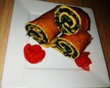 Pas rețetă Ruladă aperitiv cu spanac, la tigaie 4 fotografie